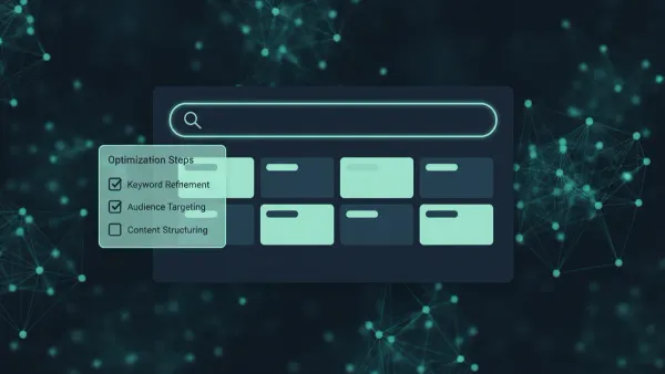 Interface de recherche Perplexity avec checklist d'optimisation pour artisans