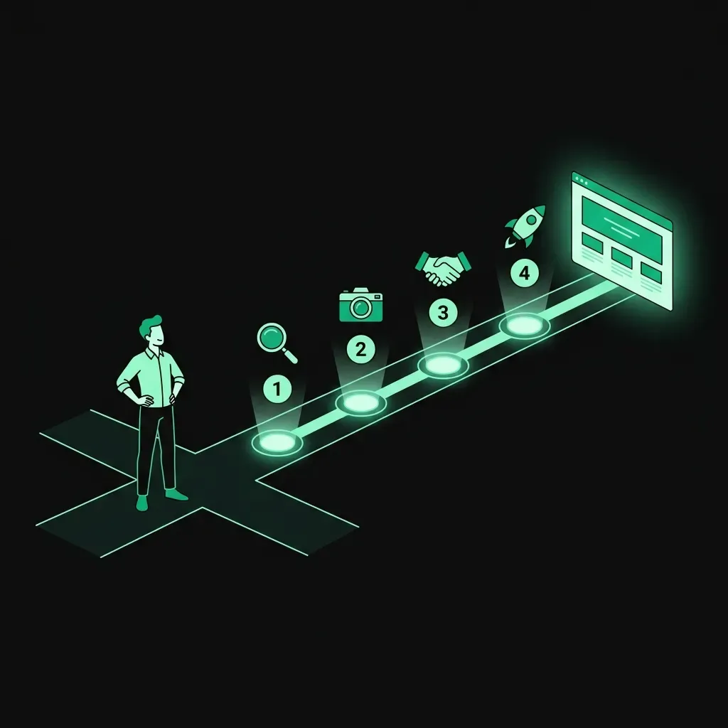 Roadmap en 4 etapes pour creer son premier site internet quand on est artisan