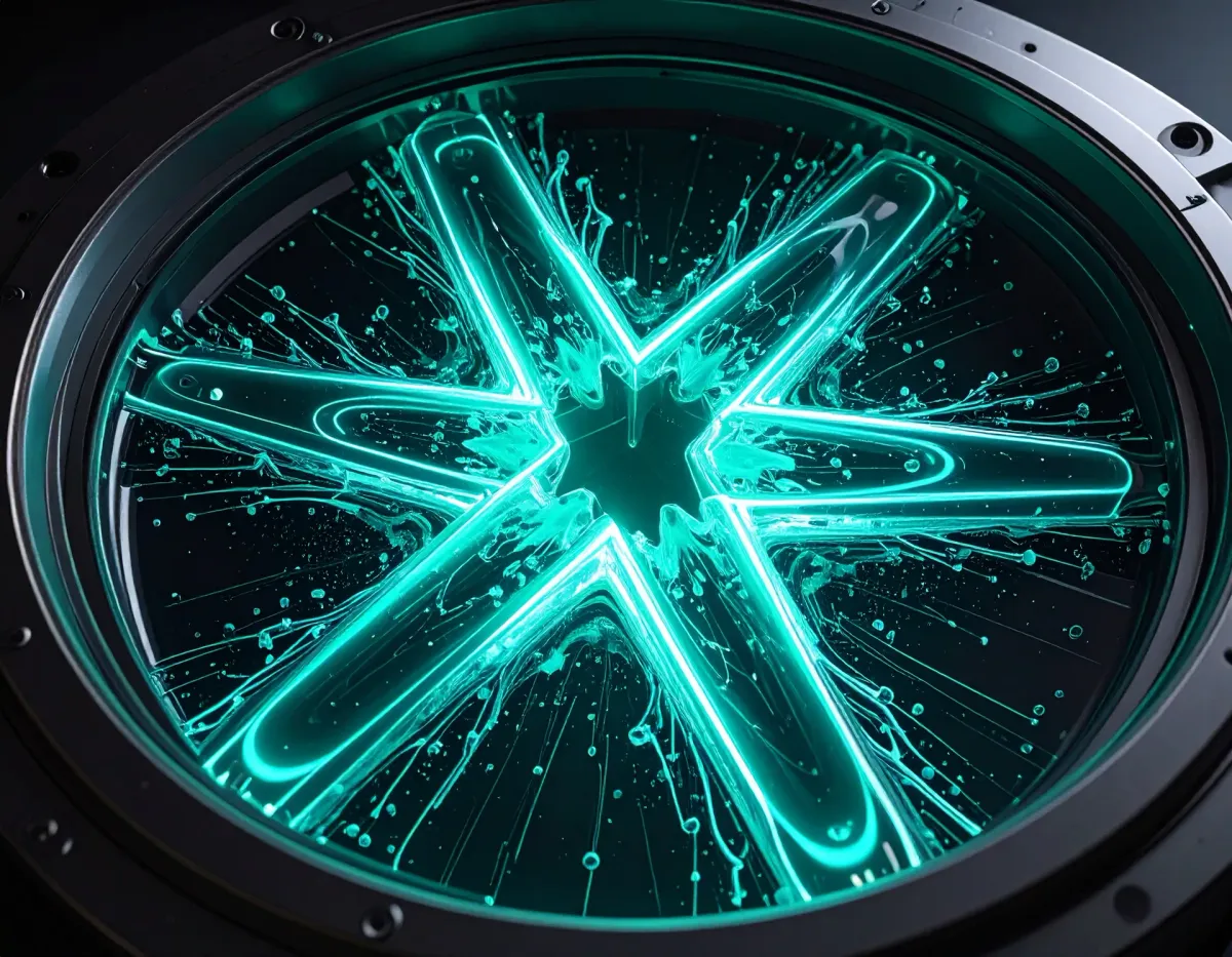 Flux magnétique cyan symbolisant l'engagement Bixent